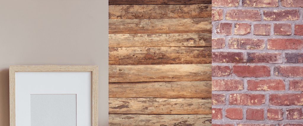 different wall surfaces