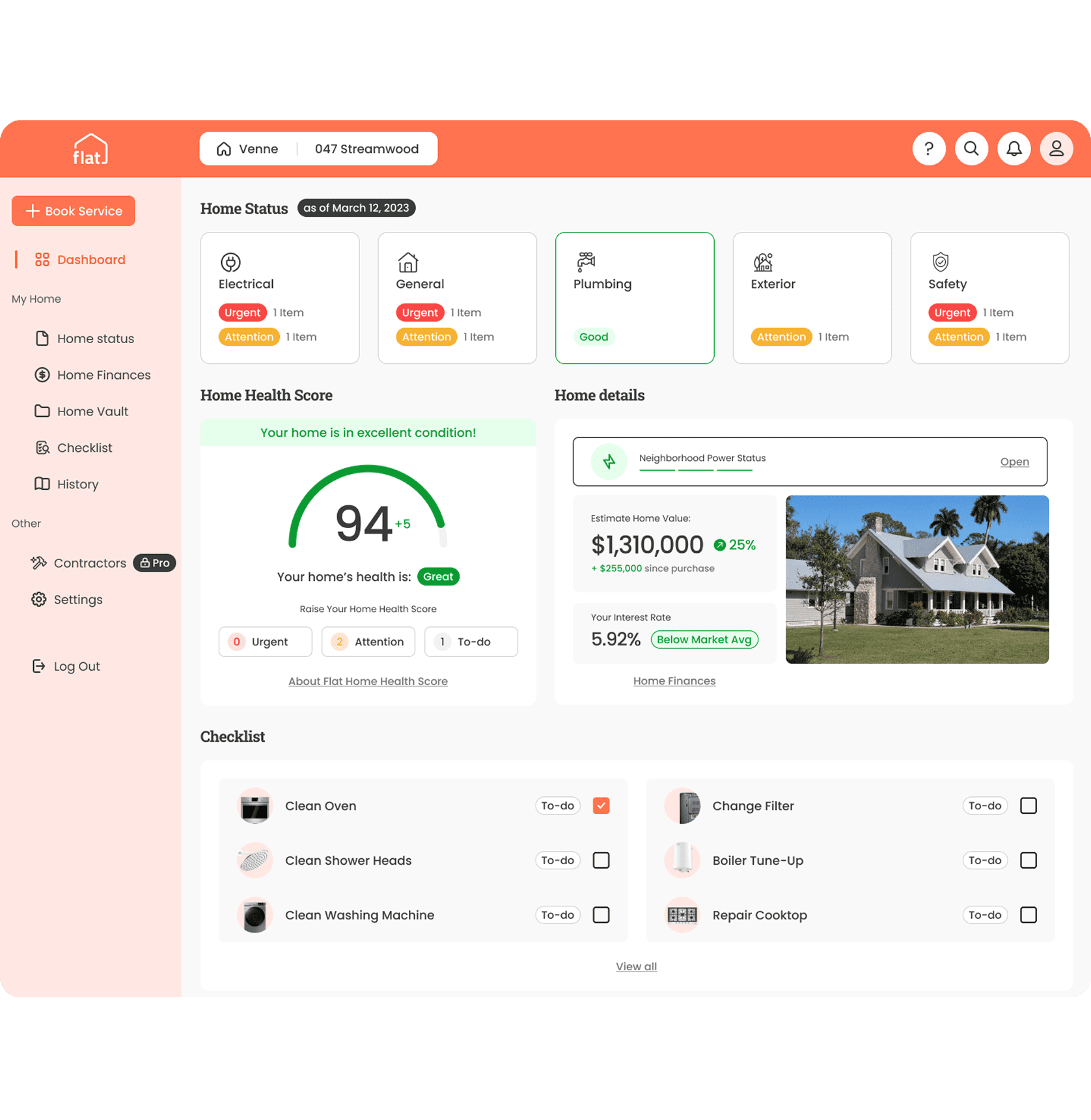 FlatCheck Dashboard Preview